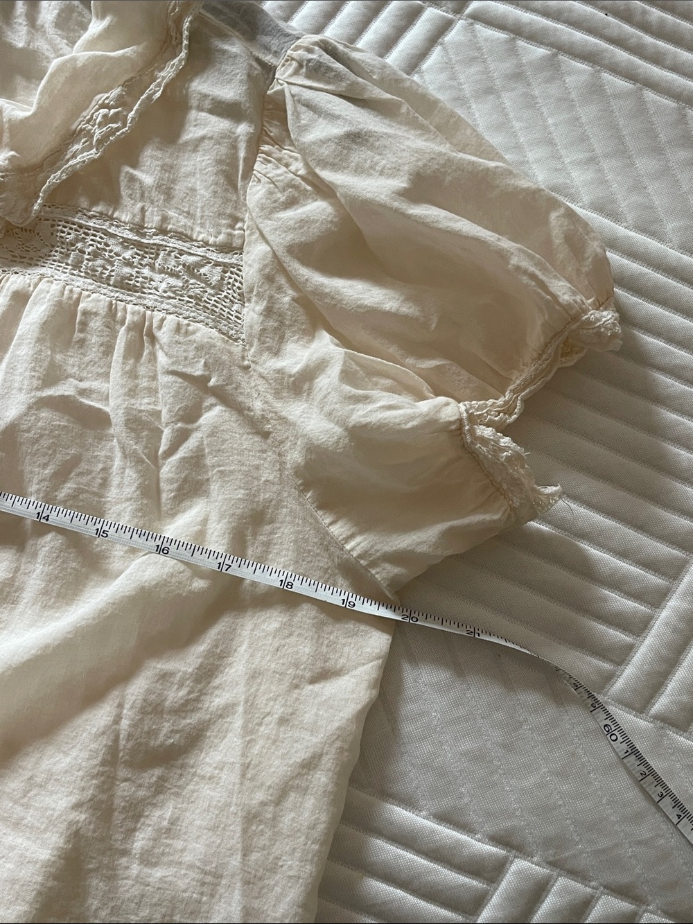 cupcakes & cashmere Lace-Trim Cream Button Blouse - Picture 5 of 7